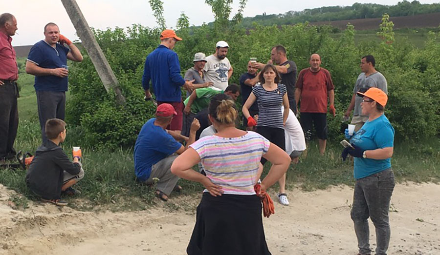 Хрещатик вирушив вирубувати чагарники вздовж узбіччя