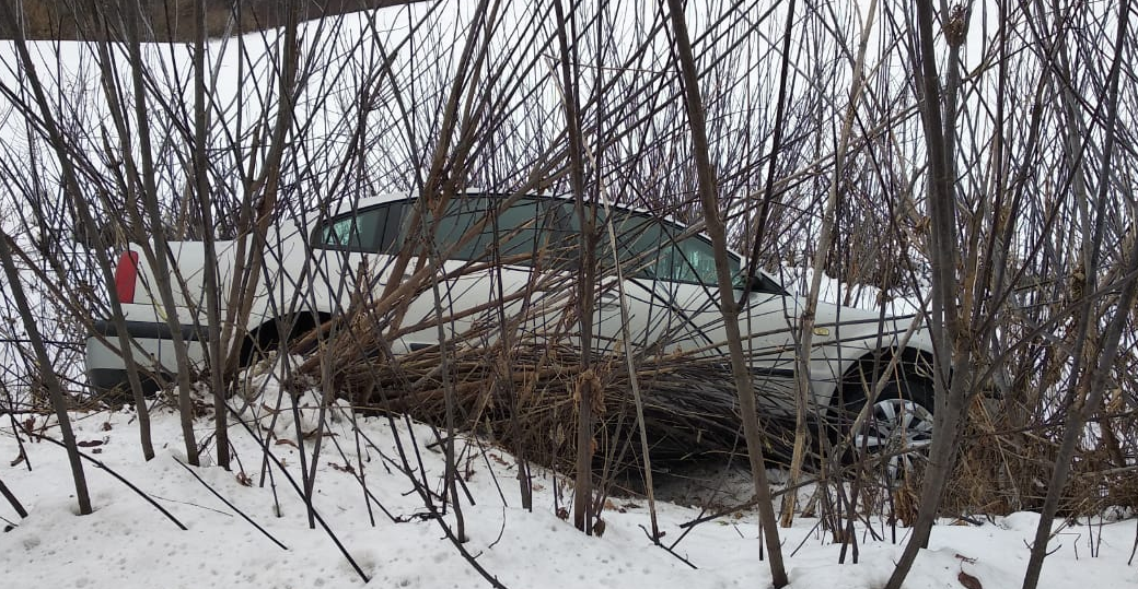 водій не впорався з керуванням та злетів у кювет